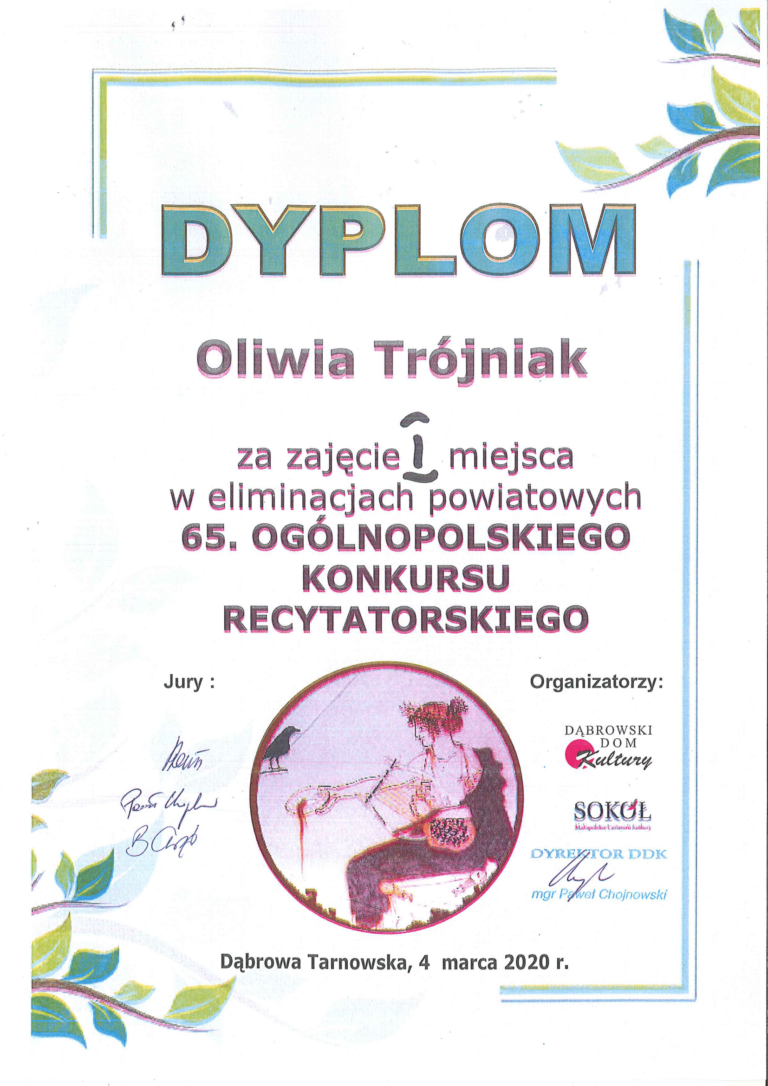 dyplom_Trojniak_Oliwia_konkurs_recytatorski